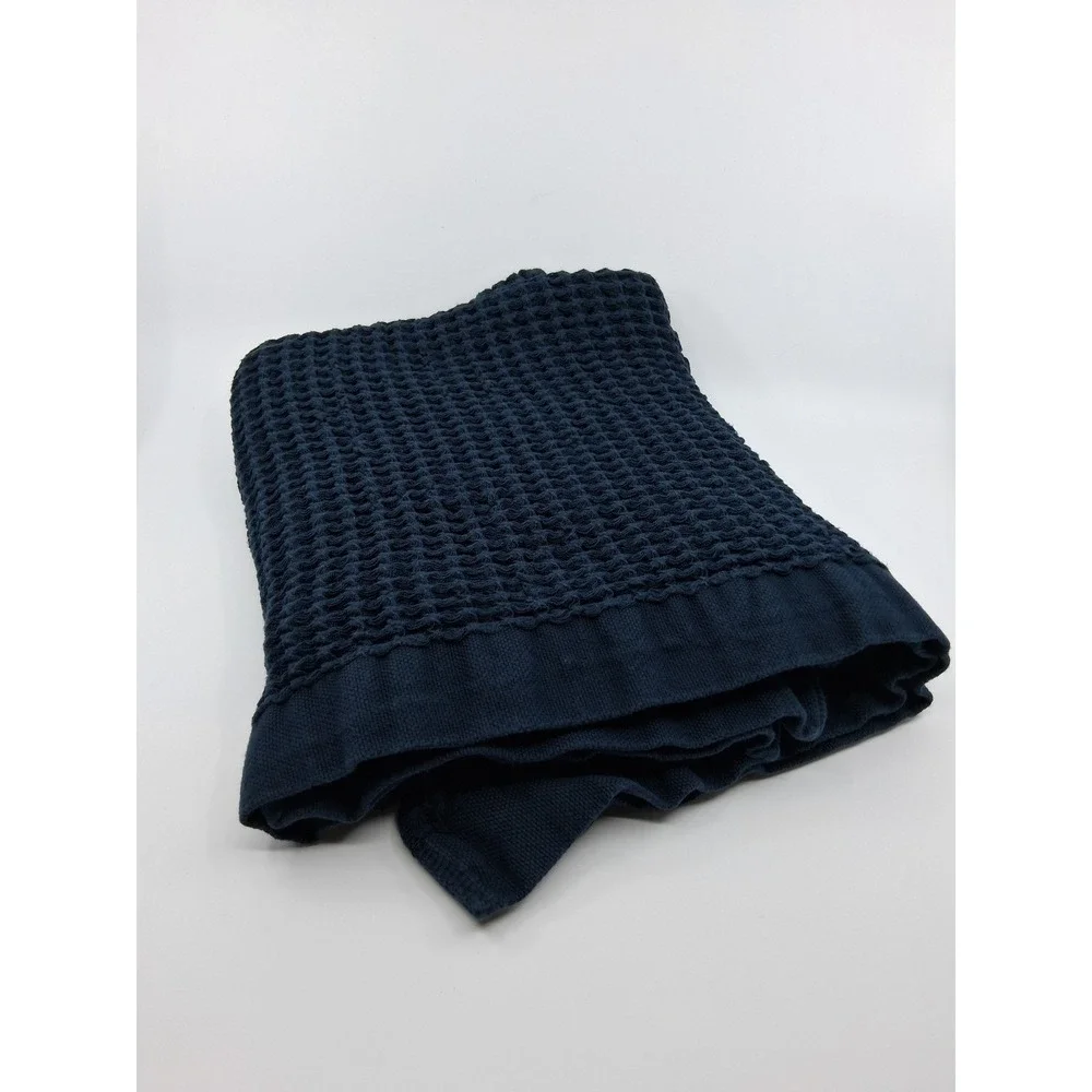 Onsen Supima Waffle Navy Bath Sheet - Size Extra Large, NEW
